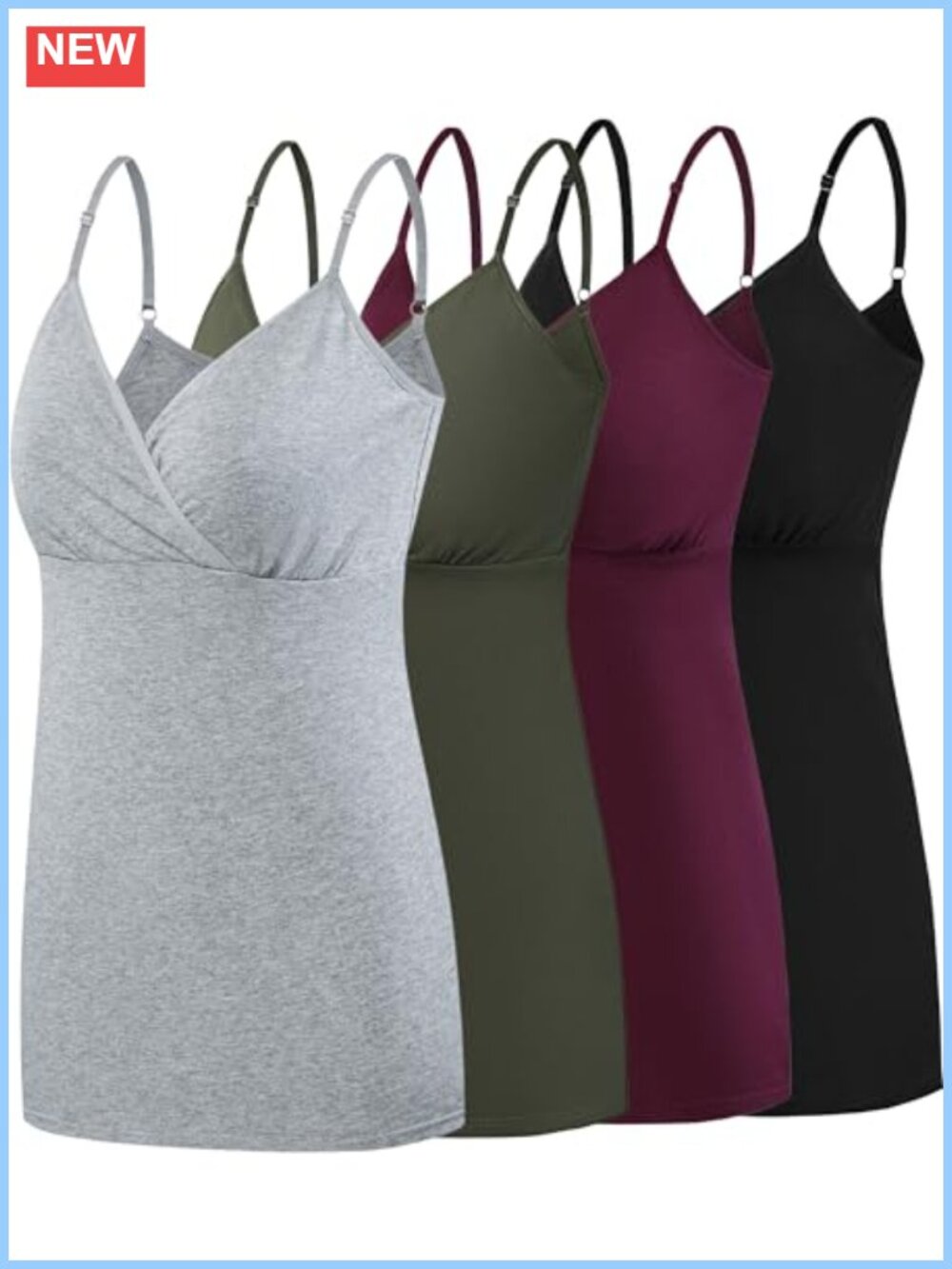 Cotton Nursing Tank Tops Maternity Breastfeeding Camis Pregnancy Pjs